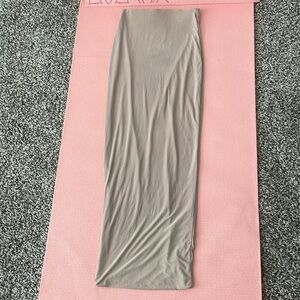 Double lined Nude maxi skirt